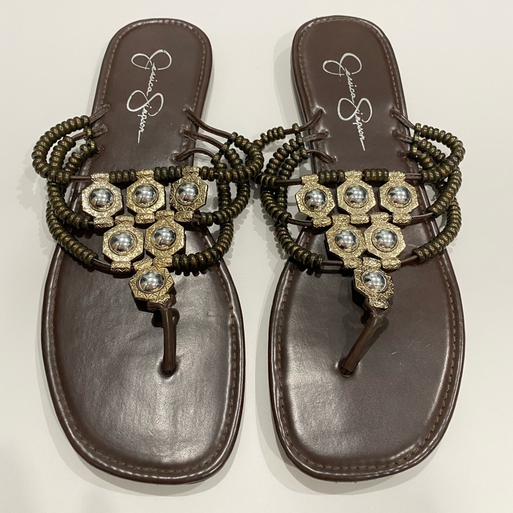 Jessica Simpson Beaded Sandals Women’s Size 10